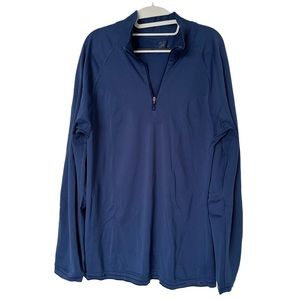 Patagonia Vintage Capilene Zip Neck‎ Seamless Baselayer Blue Size XL